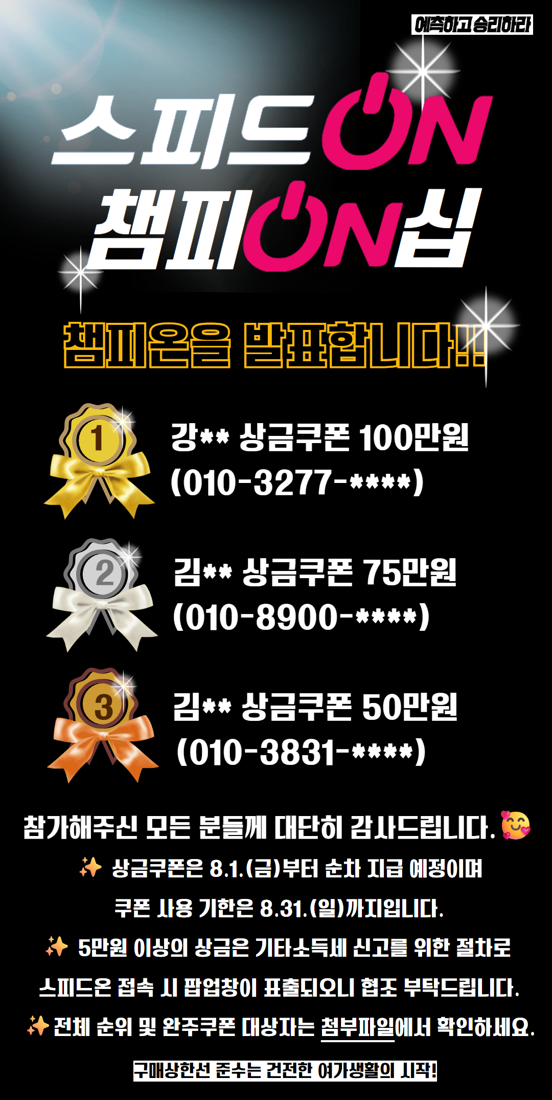 2025 스피드온 챔피온십 경륜 최종 순위 발표